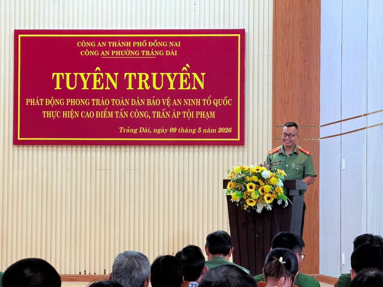 Tuyên truyền, vận động cao điểm tấn công, trấn áp tội phạm bảo đảm an ninh trật tự trên địa bàn phường Trảng Dài